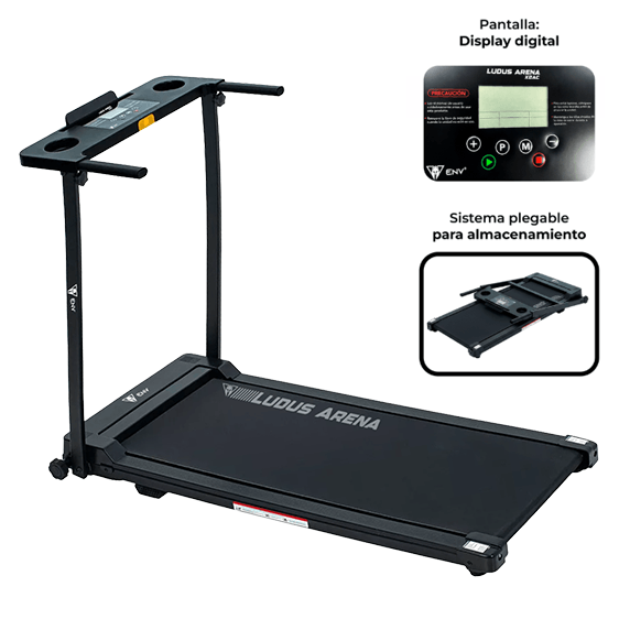 Cinta de correr LUDUS ARENA 600B 3.0 HP | Soporta 120 kg, 12 km/h, Plegable, Superficie 1100 mm x 420 mm Caminadora ENV Ludus Arena 600B