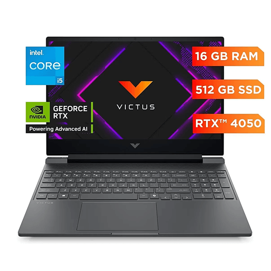 1EHP9334.png Laptop HP Victus 15-FA2082 | Intel Core i5-13420H, 16 GB RAM, 512 GB SSD, NVIDIA RTX 4050, 15.6" 1920x1080 Laptop HP Victus gaming, core i5 13420H, 512gb+16gb, RTX 4050 6GB