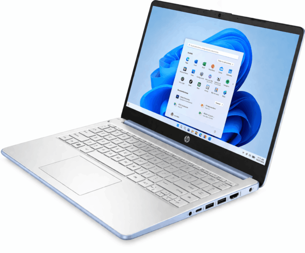 Laptop HP N150 | Intel N150, 4 GB RAM, 128 GB SSD, 14 pulgadas, 1366 x 768, Windows 11, color plata SKY BLUE