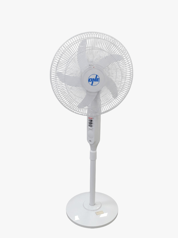 1HONE963.png Ventilador ONE RF10-16A Recargable 40.6 cm Blanco 110 V 5 Aspas 3 Velocidades Batería Ventilador ONE RF10-16A 16” Recargable