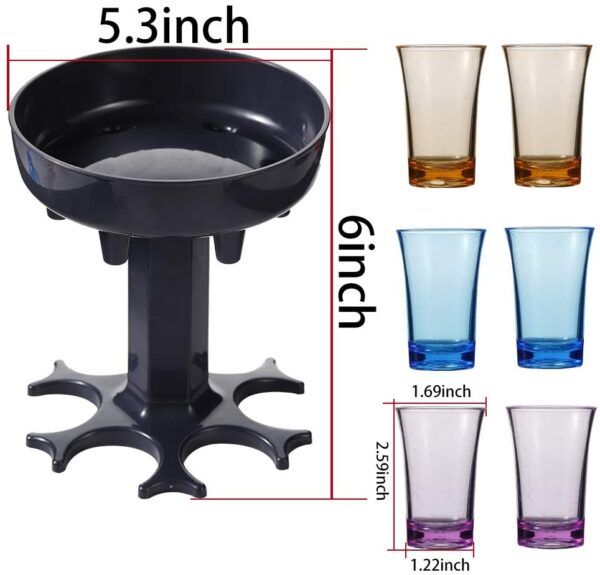 Dispensador de jabón Generico Dispensador de 6 shots | Plástico, capacidad 6 shots Dispensador de shots