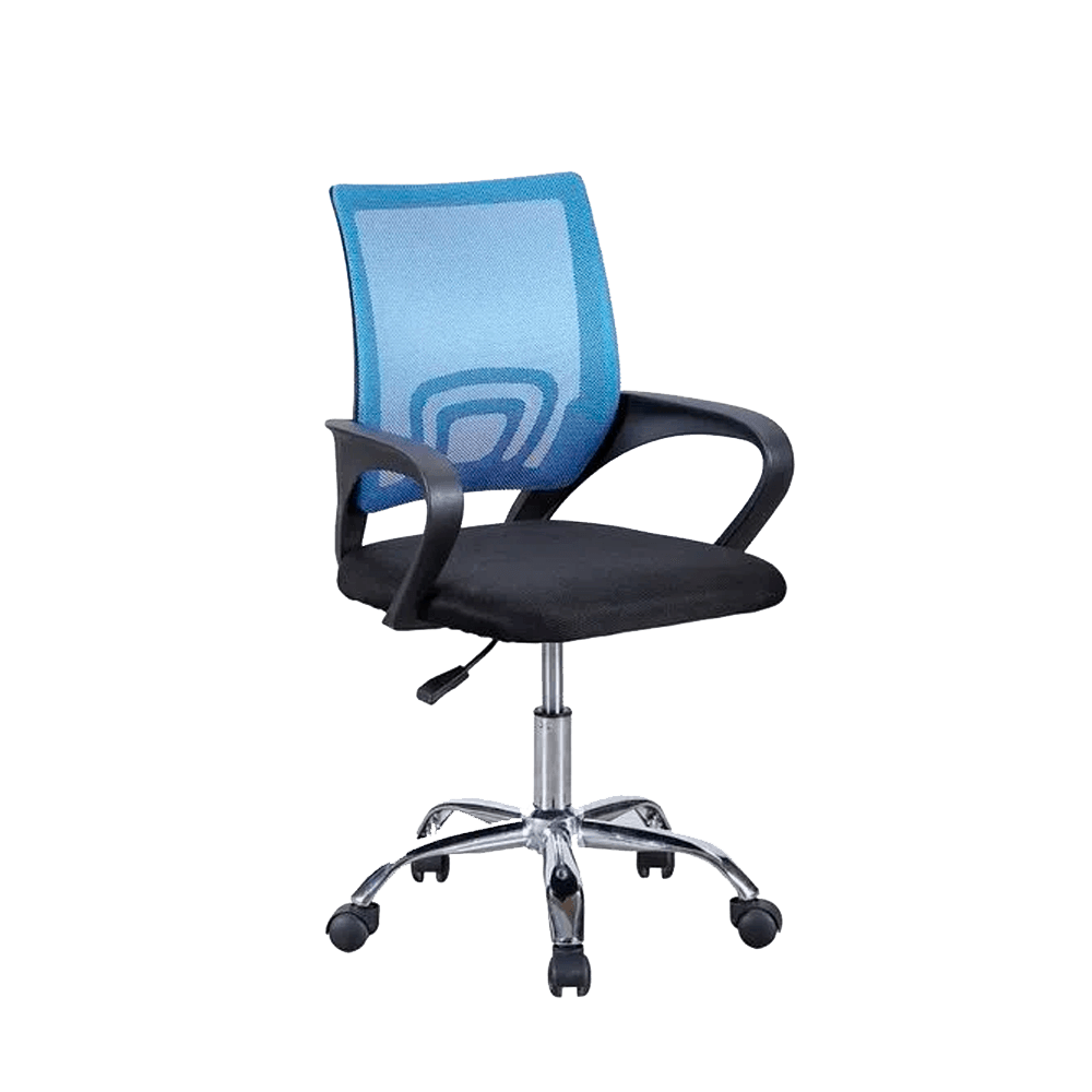 Silla de oficina giratoria con apoya brazo AZUL