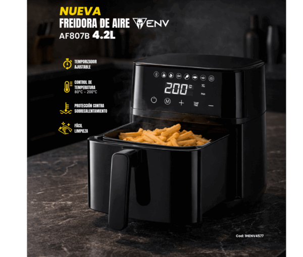 Freidora de aire ENV AF807B | 4.2 L Freidora de Aire ENV AF807B 4.2L