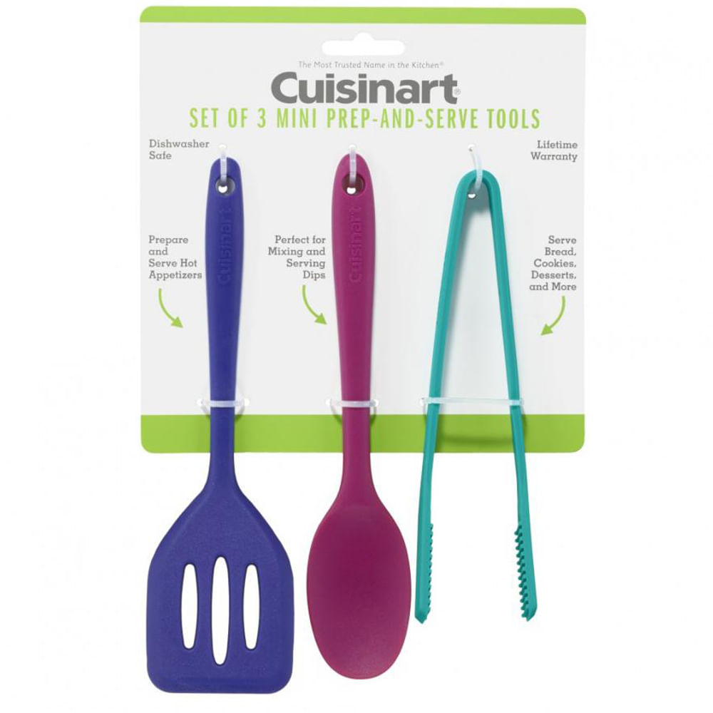 SET DE MINI UTENCILLOS CUISINART 3PCS SILICONA COLORES