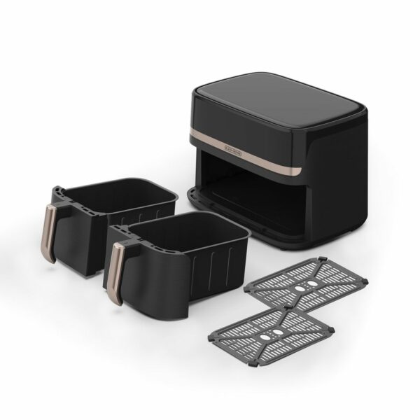 Freidora de aire black decker dual- 9lts - 2 cestas- funciones preprogramadas pantalla tactil negro FREIDORA DE AIRE BLACK DECKER DUAL- 9LTS - 2 CESTAS- FUNCIONES  PREPROGRAMADAS PANTALLA TACTIL NEGRO