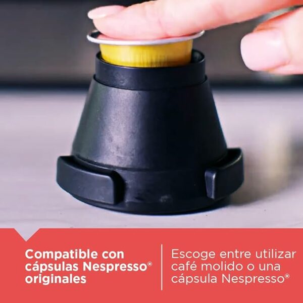 CAFETERA EXPRESO-CAPUCHINO-LATE-AMERICANO BLACK DECKER 1100W 20 BARES 1.5LTS ACERO INOX. NEGRO