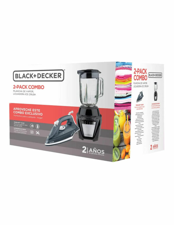 Combo black decker plancha ir1850, cafetera cm0916b, licuadora bl0876-1bdla COMBO BLACK DECKER  PLANCHA IR1850, CAFETERA CM0916B, LICUADORA BL0876-1BDLA