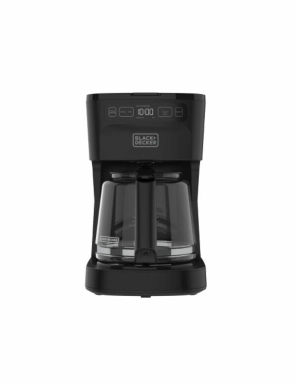 CAFETERA BLACK DECKER-12 TAZAS-SISTEMA VORTEX-BOTON ENCENDIDO Y APAGADO-NEGRA