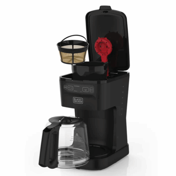 CAFETERA BLACK DECKER-12 TAZAS-SELECTOR DE INTENSIDAD CONTROLES PROGRAMABLES - NEGRA