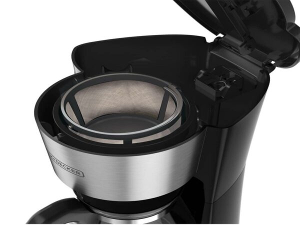 Cafetera black decker-4 en 1 - 5 tazas con envase de acero inox.-filtro permanente-boton encendido y apagado-negra. incluye vaso. CAFETERA BLACK DECKER 4 EN 1 | 5 TAZAS