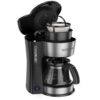Cafetera black decker-4 en 1 - 5 tazas con envase de acero inox.-filtro permanente-boton encendido y apagado-negra. incluye vaso. CAFETERA BLACK DECKER 4 EN 1 | 5 TAZAS