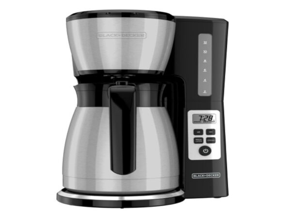 CAFETERA BLACK DECKER 12 TAZAS PROGRAMABLE TERMICA DIGITAL CON JARRA DE ACERO INOX.