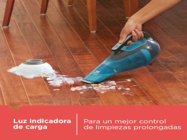 ASPIRADORA DE MANO BLACK DECKER INALAMBRICA RECARGABLE LIQUIDOS Y SOLIDOS TURQUESA