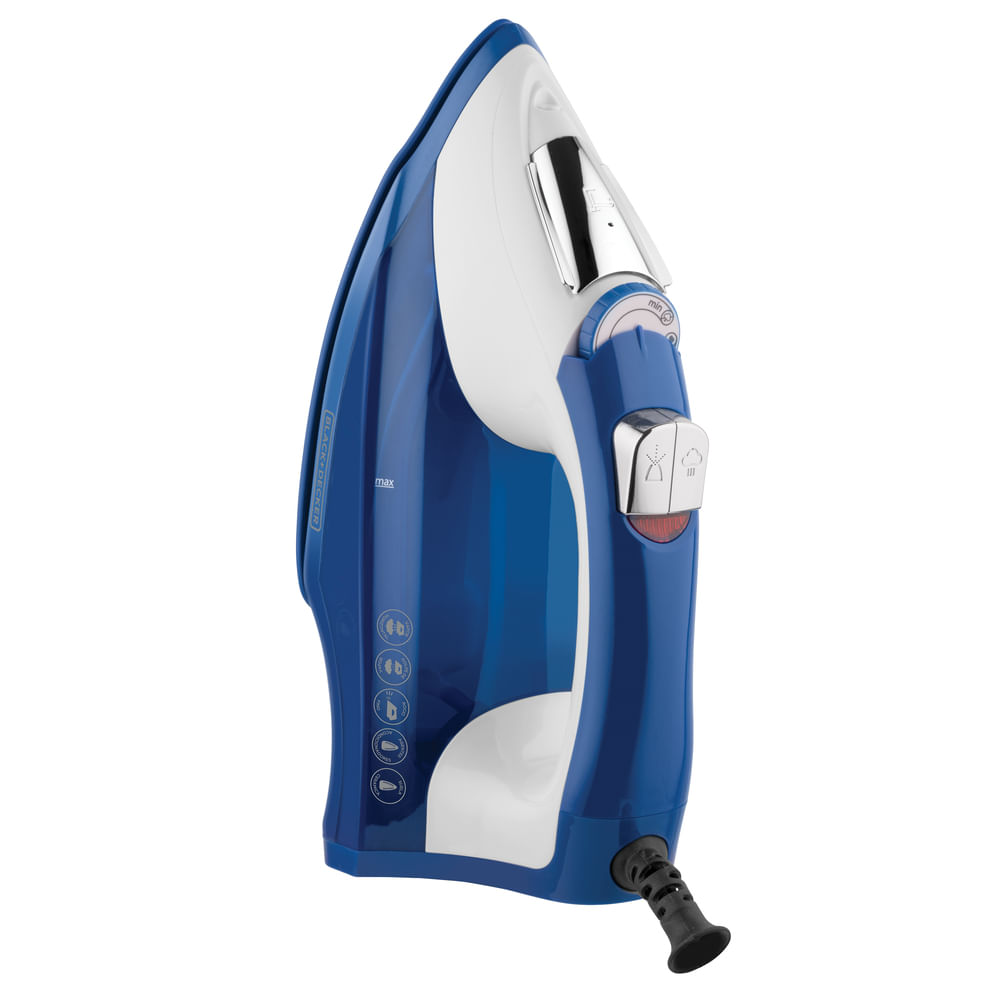 BD-IR1866.jpg PLANCHA DE ROPA BLACK DECKER LIGHT EASY 1200W SUELA ANTIADHERENTE TRUEGLIDE SMARTSTEAM BLANCO-AZUL