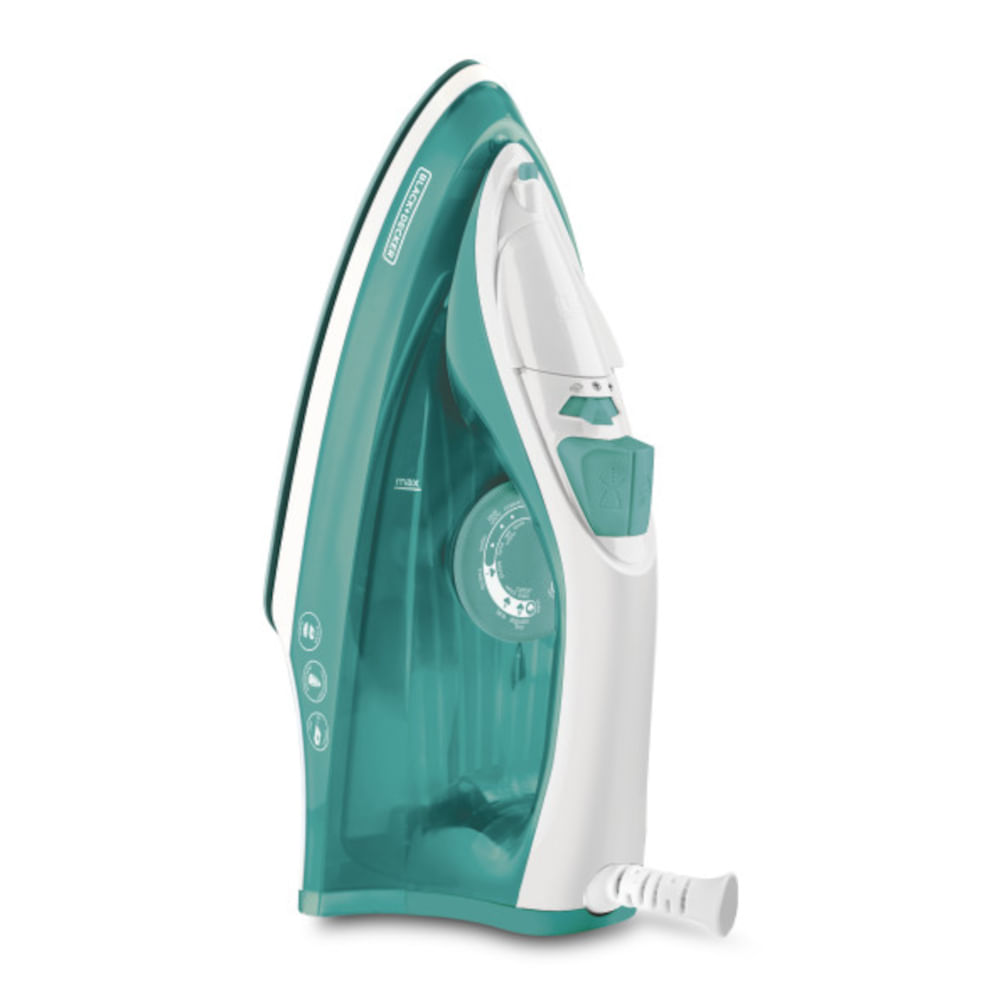BD-IRBD352.jpg PLANCHA DE ROPA BLACK DECKER- 1200W-ANTIHADERENTE-AUTO CLEAN SUELA CERAMICA VERDE