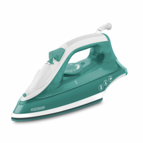 PLANCHA DE ROPA BLACK DECKER- 1200W-ANTIHADERENTE-AUTO CLEAN SUELA CERAMICA VERDE