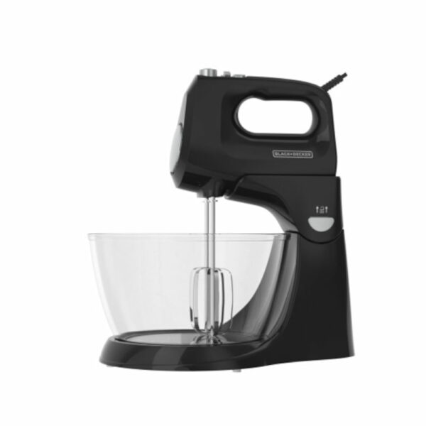 BATIDORA DE PEDESTAL BLACK DECKER 250W 5 VELOCIDADES + TURBO 2 TAZONES ACERO INOX.-VIDR NEGRO