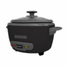 OLLA ARROCERA BLACK DECKER CAPACIDAD 7 TZS CRUDAS 14 TZS COCIDAS 1,2 LTS TAPA VIDRIO MULTIUSOS NEGRA