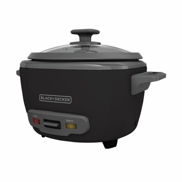 OLLA ARROCERA BLACK DECKER CAPACIDAD 7 TZS CRUDAS 14 TZS COCIDAS 1,2 LTS TAPA VIDRIO MULTIUSOS NEGRA