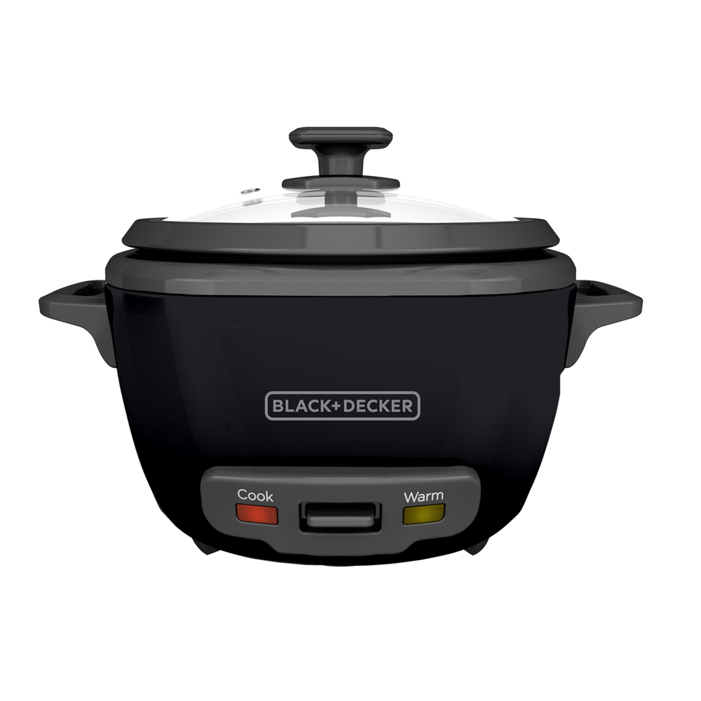 BD-RC514B-M.png OLLA ARROCERA BLACK DECKER CAPACIDAD 7 TZS CRUDAS 14 TZS COCIDAS 1,2 LTS TAPA VIDRIO MULTIUSOS NEGRA