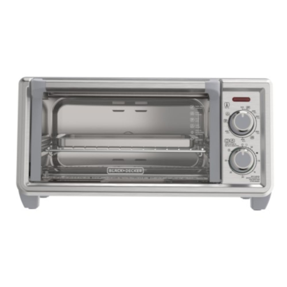 BD-TO4120-1SDLA-2.jpg HORNO TOSTADOR BLACK DECKER 4 REBANADAS CONVECCION NATURAL 5 FUNCIONES 1150W 11LTS ACERO INOX.