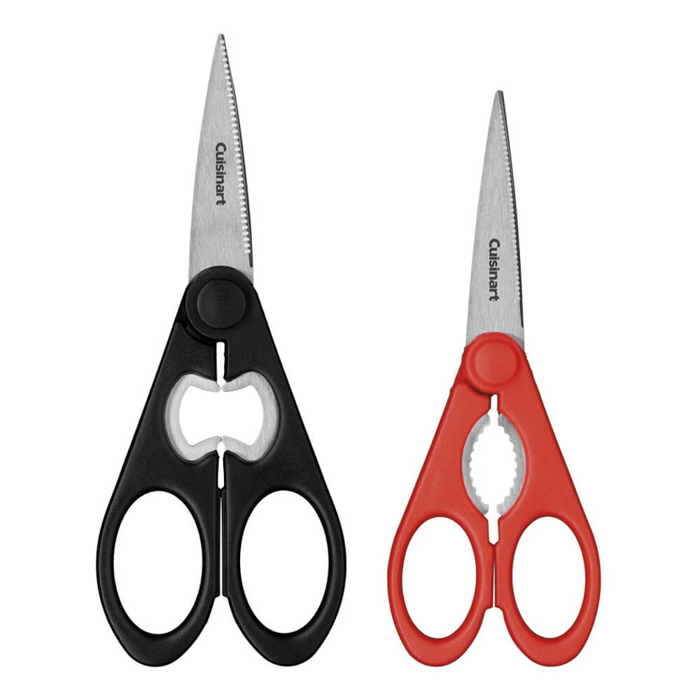 JUEGO DE TIJERAS CUISINART MULTIUSO 2 PCS ULTRA AFILADAS NEGRA/ROJA