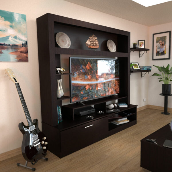 CEW180_3.jpg Centro De Entretenimiento / C.E. Esparta / Para Tv 55" Mueblefacil Mueblefacil Color Wengue