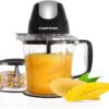 CHE-RJ13V2-BK-1.jpg LICUADORA TODO EN 1 CHEFMAN 400W DOS VASOS CUCHILLAS CUADRUPLES CON TAPA NEGRO