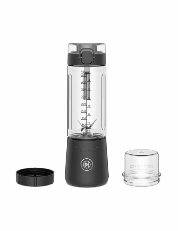 LICUADORA CHEFMAN 74W INALAMBRICA VASO PLASTICO USB-C ENCENDIDO LUZ LED NEGRA