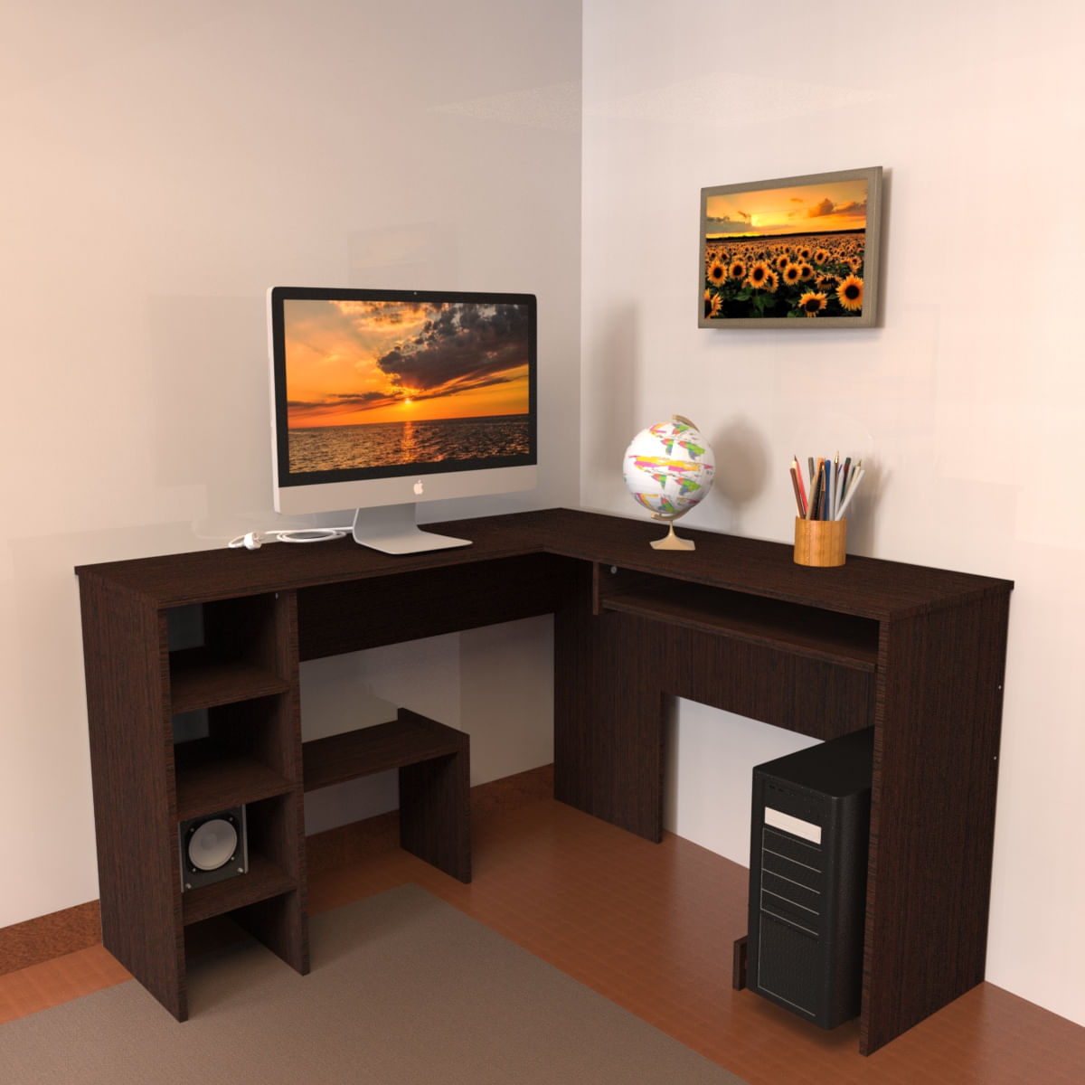 CLC111_4.jpg ESCRITORIO EN L / / SIN CAJONES WENGUE MUEBLEFACIL ESCRITORIO EN L / / SIN CAJONES