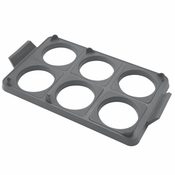 BANDEJA DE ANILLO CUISINART 14.5X9PULG. PARA HUEVOS 7PCS SILICONA GRIS