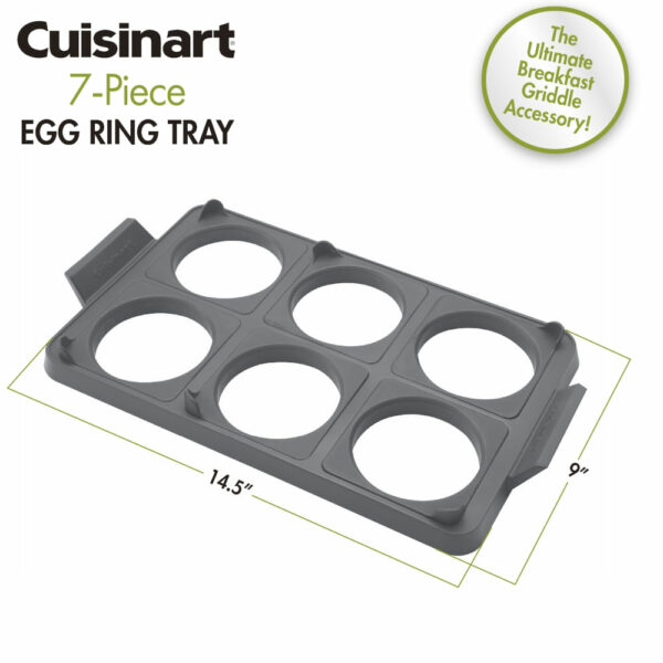 BANDEJA DE ANILLO CUISINART 14.5X9PULG. PARA HUEVOS 7PCS SILICONA GRIS
