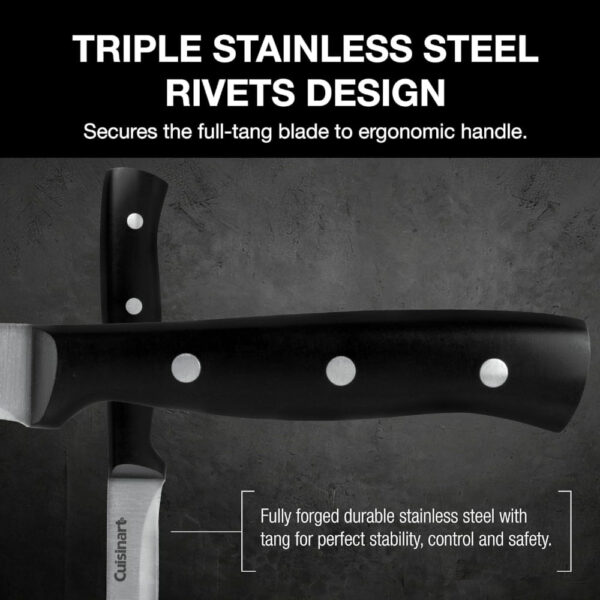 SET DE CUCHILLOS CUISINART ACERO INOX. 6 PCS MANGO ERGONOMICO NEGRO