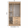 ARMARIO NEO / 3 PUERTAS / 3 CAJONES