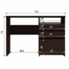 ESCRITORIO / / 3 CAJONES WENGUE MUEBLEFACIL