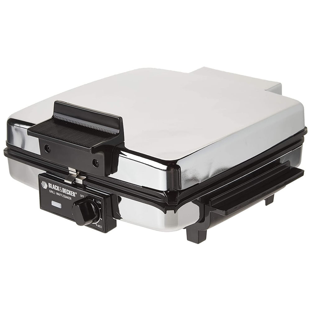 G49TD-3-1.jpg Waflera Black Decker 3 en 1| Silver WAFLERA BLACK DECKER 3 EN 1 PARILLAS REVERSIBLES ANTIADHERENTE SILVER