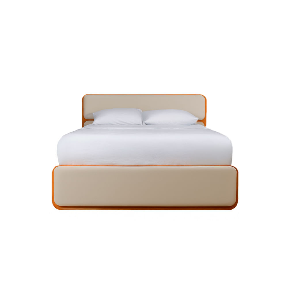 LOOP-2-1.jpg Cama Loop Corano |Queen 2 ½ Plazas Bi Color Almendra/Beige