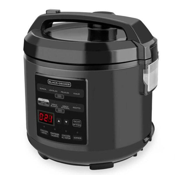 OLLA MULTIFUNCION BLACK DECKER DIGITAL 12 TAZAS 12 FUNCIONES 500W NEGRA