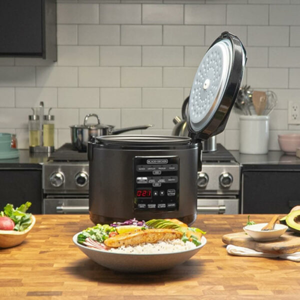 OLLA MULTIFUNCION BLACK DECKER DIGITAL 12 TAZAS 12 FUNCIONES 500W NEGRA