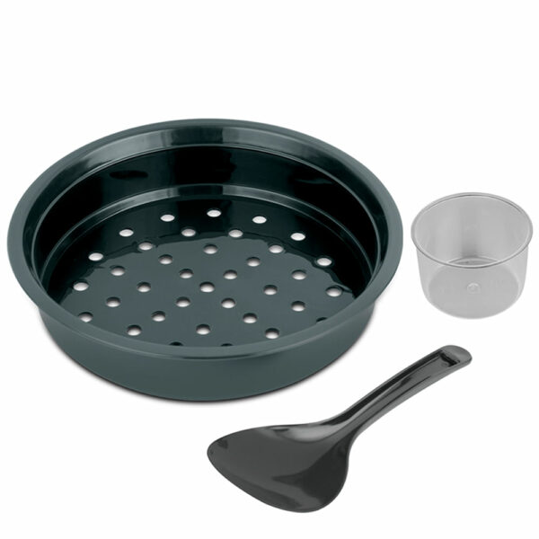 OLLA ARROCERA BLACKDECKER 10 TZS CRUDAS 20 TZS COCIDAS MULTIUSOS NEGRA