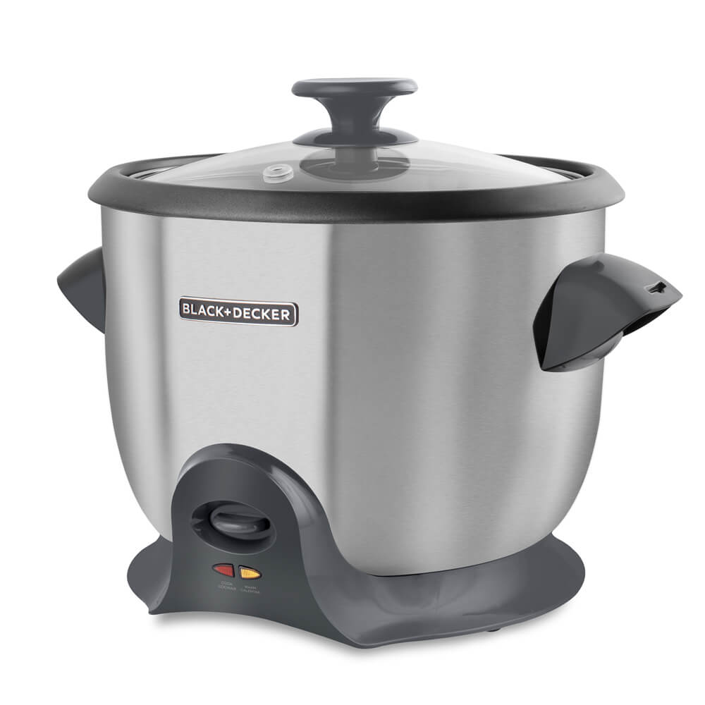 RC620SS_1.jpg OLLA ARROCERA BLACK DECKER 10 TZS CRUDAS 20 TZS COCIDAS MULTIUSOS DE ACERO INOX. GRIS