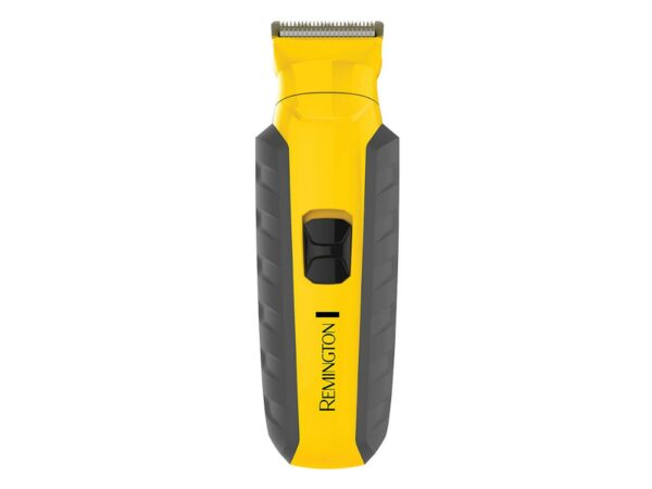 RECORTADORA TODO EN 1 REMINGTON INDESTRUCTIBLE RECARGABLE CUCHILLAS ACERO INOX. AMARILLA