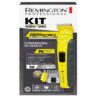 RECORTADORA TODO EN 1 REMINGTON INDESTRUCTIBLE RECARGABLE CUCHILLAS ACERO INOX. AMARILLA