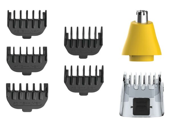 RECORTADORA TODO EN 1 REMINGTON INDESTRUCTIBLE RECARGABLE CUCHILLAS ACERO INOX. AMARILLA