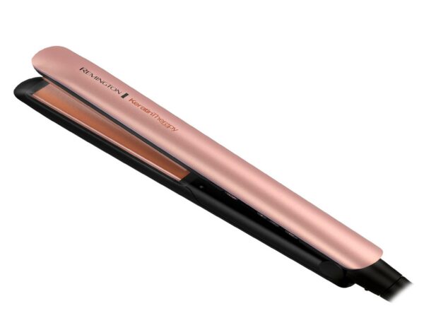 PLANCHA DE CABELLO REMINGTON CON KERATINA 230 GRADOS PANTALLA DIGITAL ROSADO