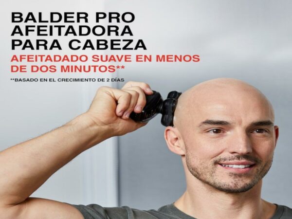 AFEITADORA RECARGABLE REMINGTON BALDER PRO 5 CABEZAS ROTATIVA INALAMBRICA 50MIN PARA CABEZA NEGRA