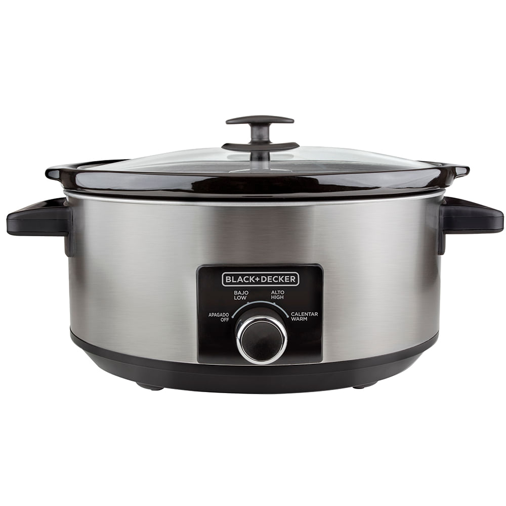 SC2007S_1.jpg OLLA DE COCCION LENTA BLACK DECKER CAPACIDAD 7LTS 3 AJUSTES 320W PERILLA TAPA VIDRIO SYLVER
