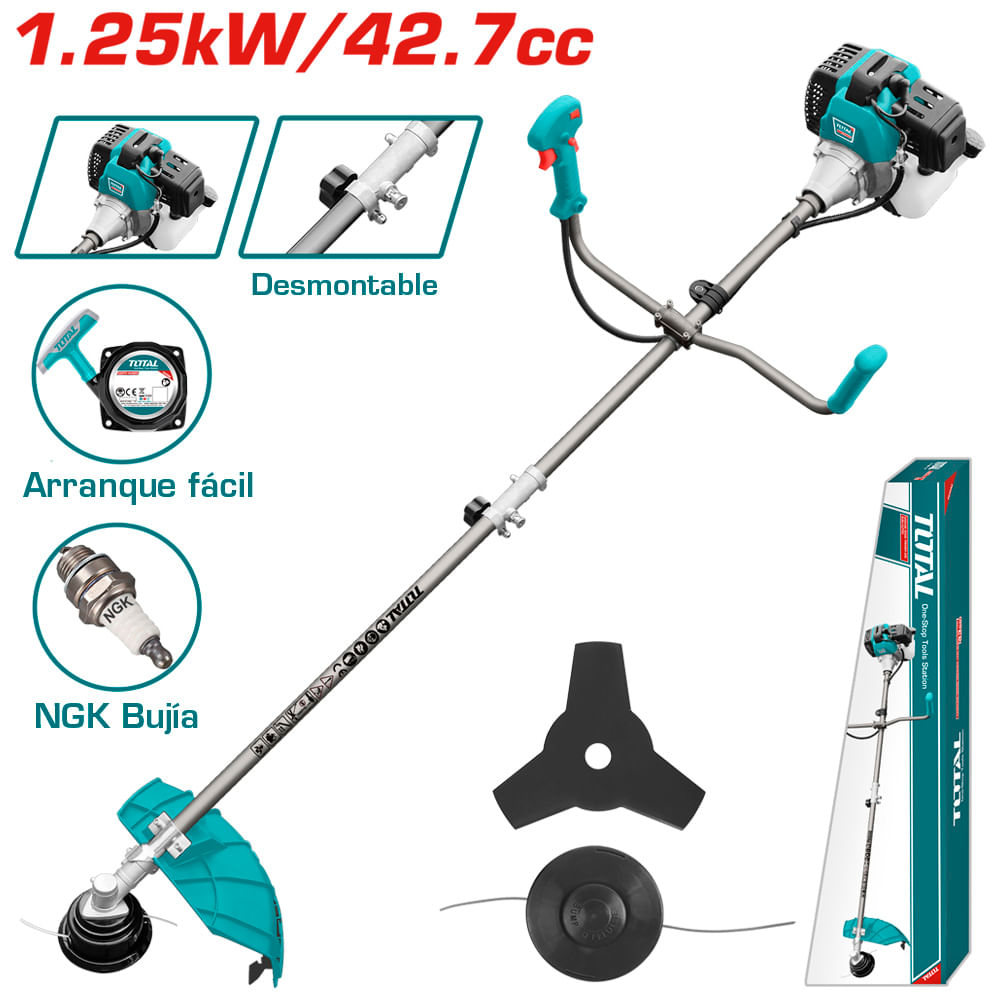 TP5434421.jpg Guadaña bordeadora y desmalezadora a Gasolina motor 2 tiempos 2HP 17" 42.7cc Super TOTAL Guadaña