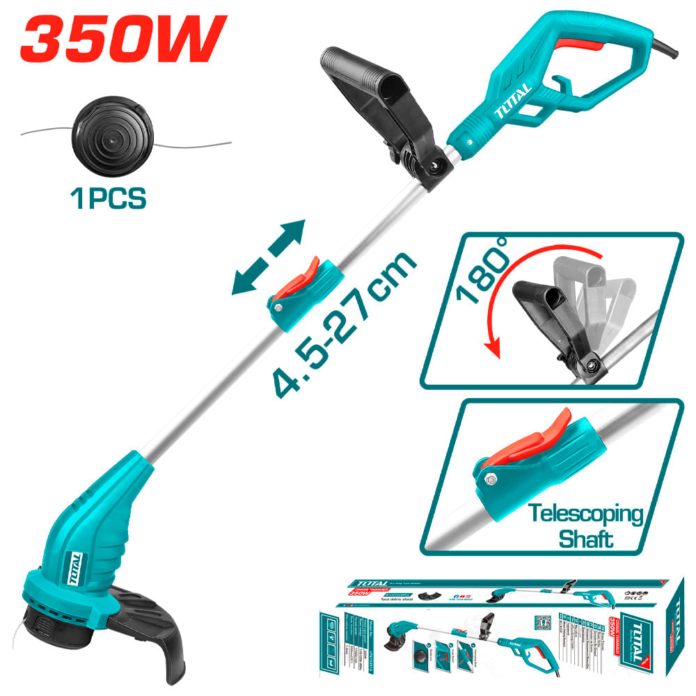 UTG103512.jpg Guadaña cortadora de pasto eléctrica TOTAL 350W 11000rpm 110V-120~60Hz USO AGRICOLA DDD Guadaña