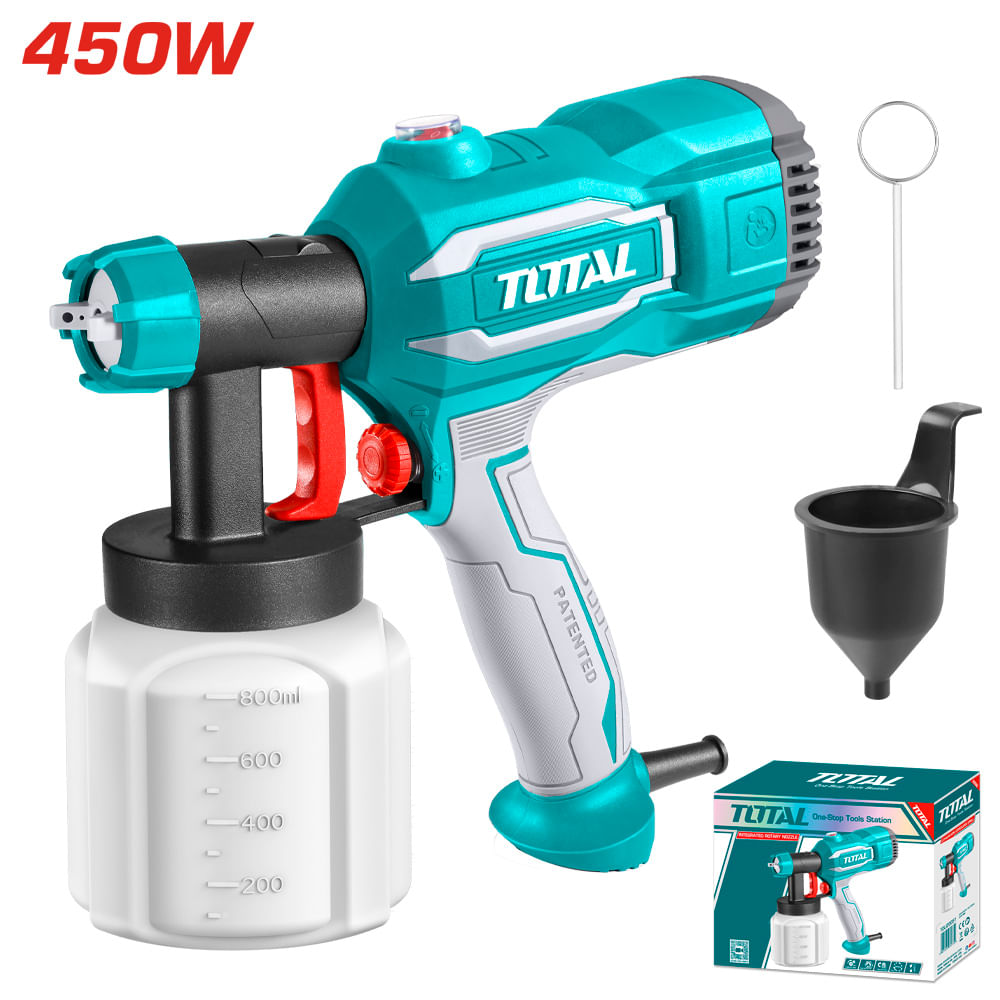 Pistola p/pintar Ind. 110-120V 450W 800ml Super TOTAL Pistola para Pintar
